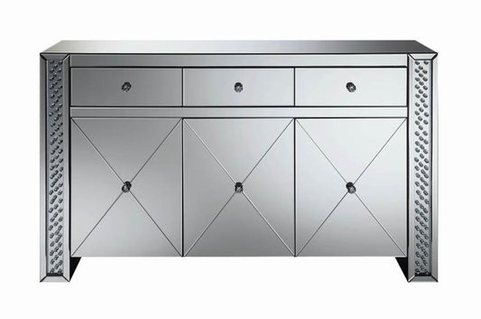 Maya - Fueyes 3-drawer Accent Cabinet Silver