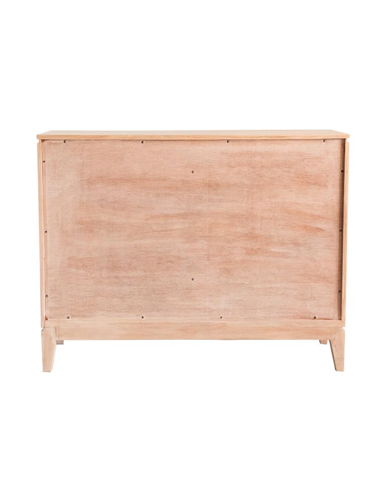 Eberto - Eberto 2-door Geometric Accent Cabinet White Distressed