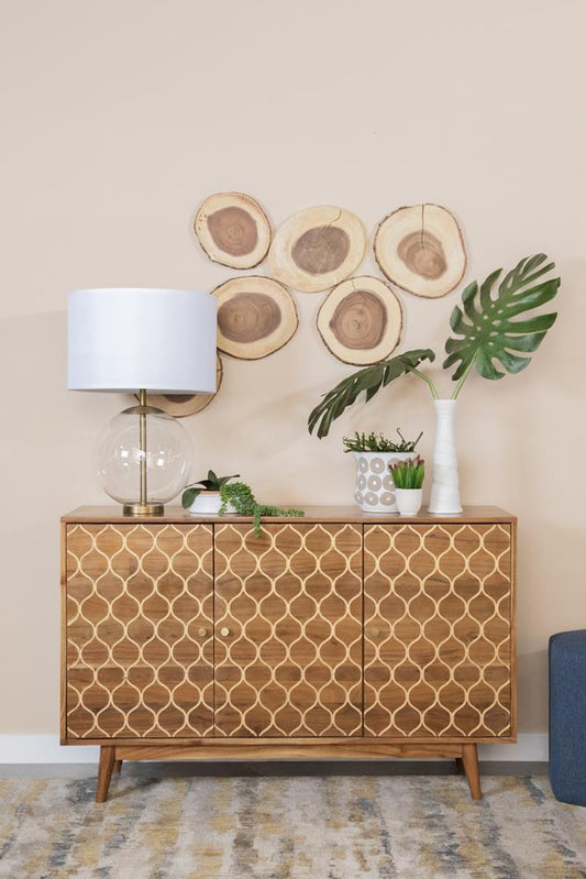 Lantana - Lantana Rectangular 3-door Accent Cabinet Natural