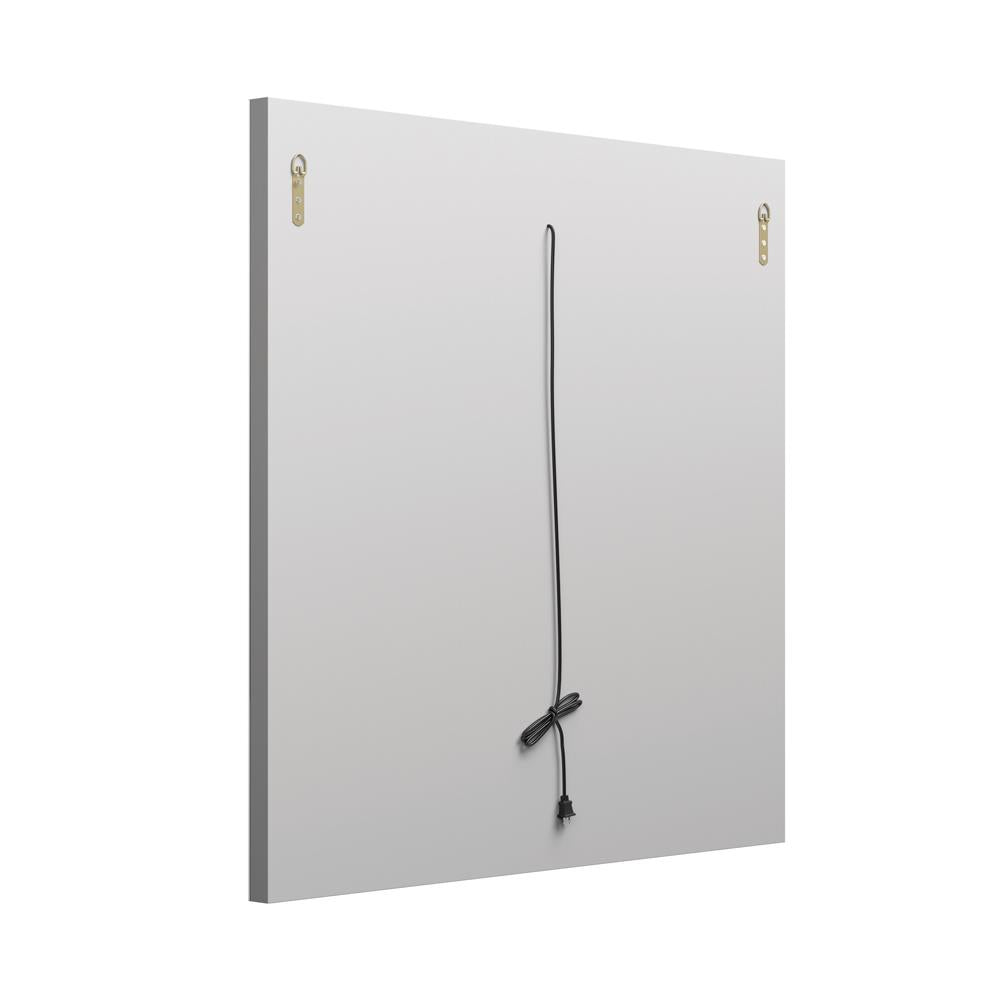 Theresa - Theresa LED Wall Mirror Silver and Black