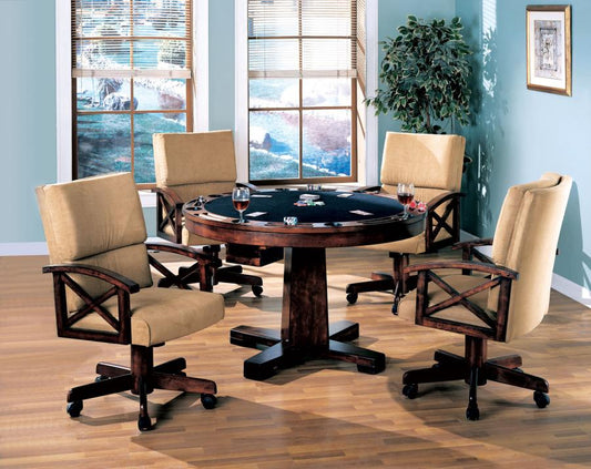 Marietta - Marietta Round Wooden Game Table Tobacco