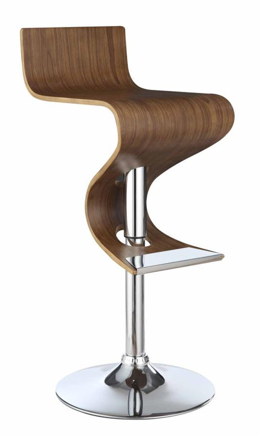 Covina - Covina Adjustable Bar Stool Walnut and Chrome