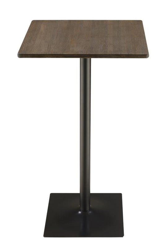 Cavalier - Cavalier Square Bar Table Dark Elm and Matte Black