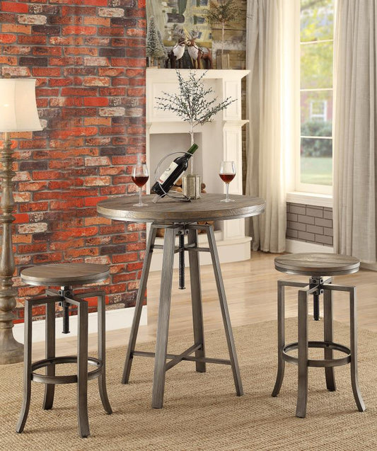 Finnick - Bartlett Adjustable Swivel Bar Table Brushed Nutmeg