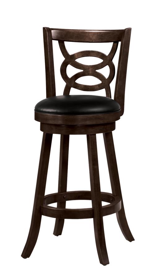Calecita - Calecita Swivel Bar Stools with Upholstered Seat Cappuccino (Set of 2)