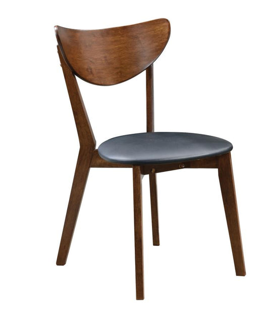 Malone - Malone Upholstered Dining Chairs Dark Walnut and Black (Set of 2)