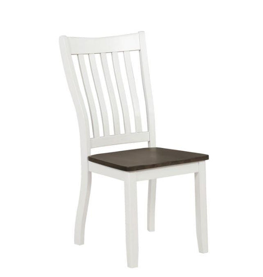 Kingman - Kingman Slat Back Dining Chairs Espresso and White (Set of 2)