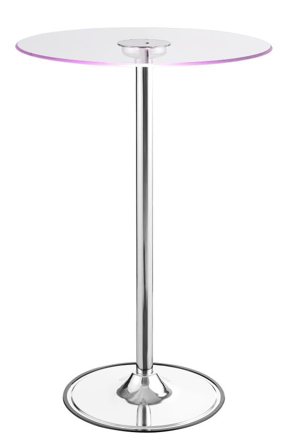 Thea - Thea LED Bar Table Chrome and Clear
