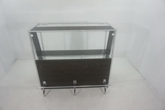 Ridgebrook - Ridgebrook 2-shelf Bar Unit with Footrest Dark Oak