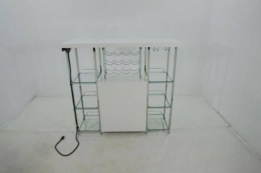 Ferguson - Ferguson 3-tier Bar Unit Black Nickel and Black Oak