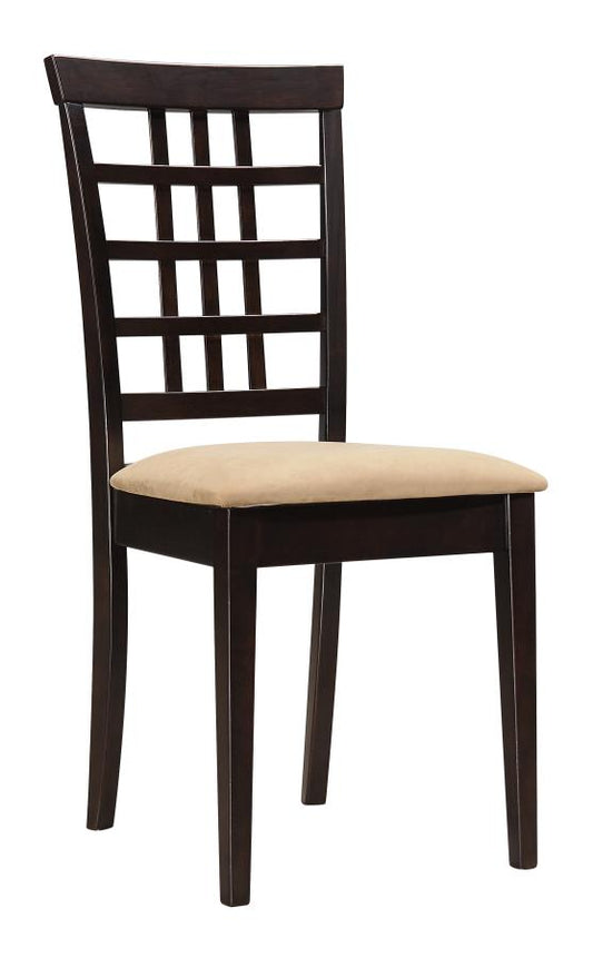 Kelso - Kelso Lattice Back Dining Chairs Cappuccino (Set of 2)