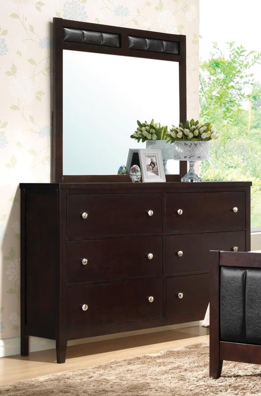 Carlton - Carlton 6-drawer Rectangular Dresser Cappuccino