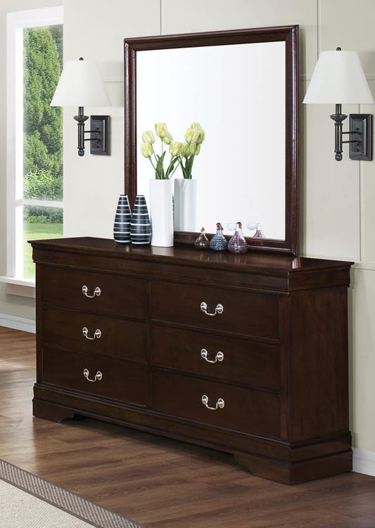 Louis Philippe - Louis Philippe 6-drawer Dresser Cappuccino