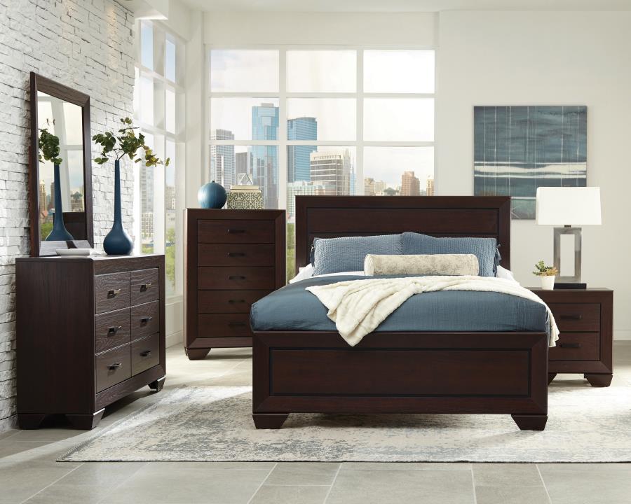 Kauffman - Kauffman Bedroom Set with High Straight Headboard