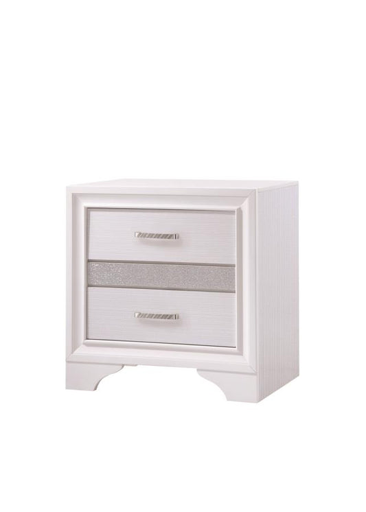 Miranda - Miranda 2-drawer Nightstand Tray White