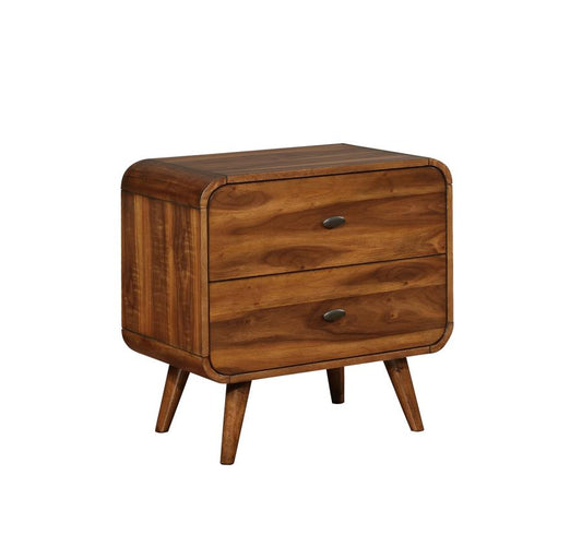 Robyn - Robyn 2-drawer Nightstand Dark Walnut