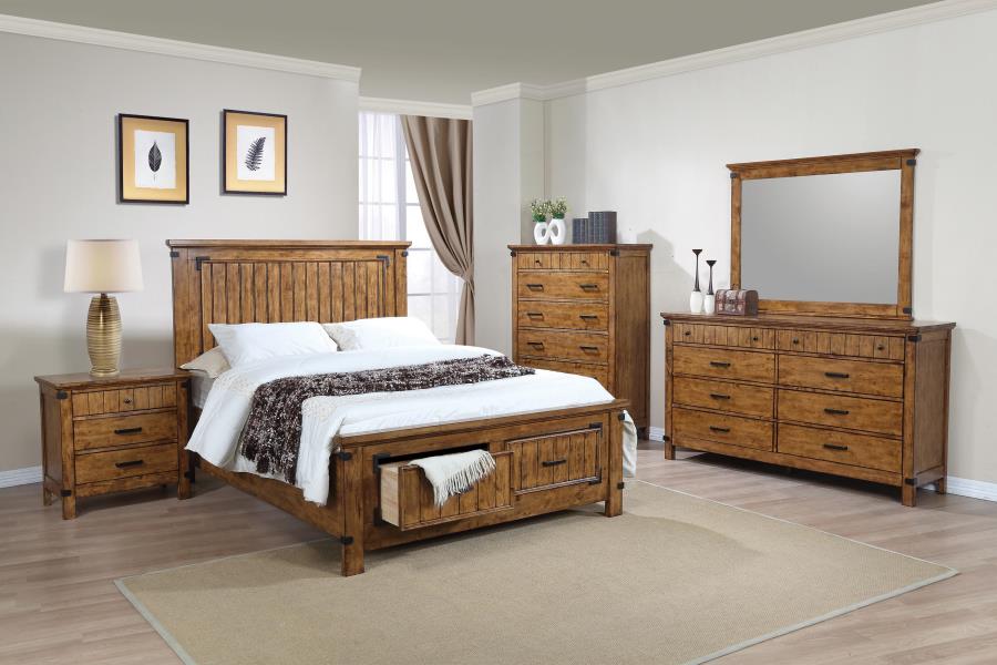 Brenner - Brenner Storage Bedroom Set Rustic Honey