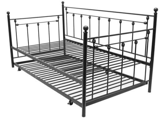 Nocus - Nocus Spindle Metal Twin Daybed with Trundle