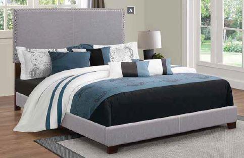 Boyd - Boyd Twin Upholstered Bed with Nailhead Trim Grey