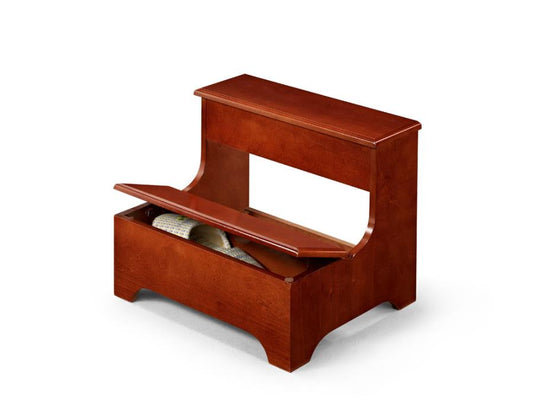 Luke - Luke 2-tier Step Stool with Hidden Storage Warm Brown