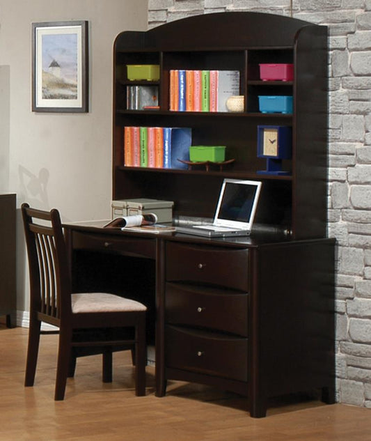 Phoenix - Phoenix 4-drawer Computer Desk Cappuccino