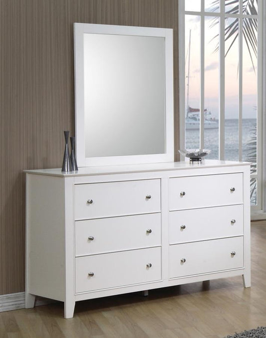 Selena - Selena Rectangular Dresser Mirror Buttermilk