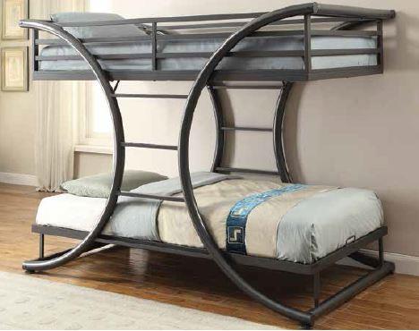 Stephan - Stephan Twin over Twin Bunk Bed Gunmetal