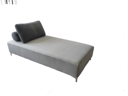 Giovanni - Upholstered Accent Chaise with Removable Pillow Grey