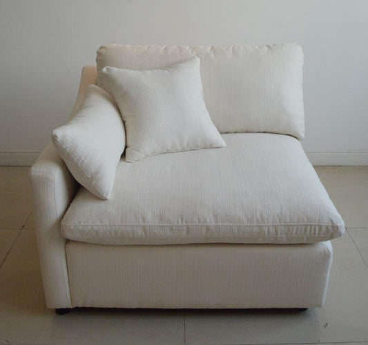 Hobson - Hobson Sloped Track Arms LAF Chair Off-White
