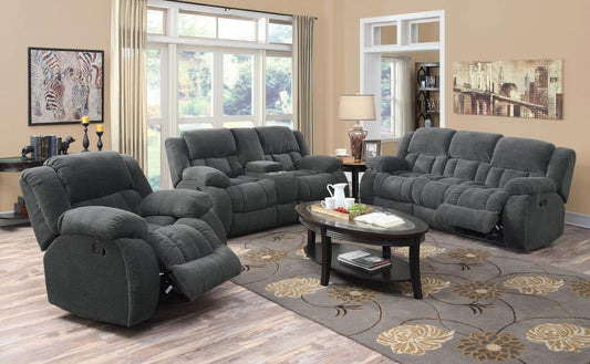 Weissman - Weissman Upholstered Glider Recliner Charcoal