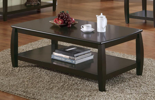 Dixon - Dixon Rectangular Coffee Table with Lower Shelf Espresso
