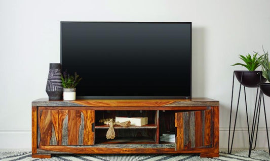 Ezekiel - 2-door TV Console Sheesham Grey