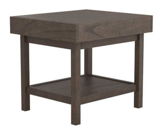 Owen - Owen Rectangle End Table with Shelf Wheat Brown