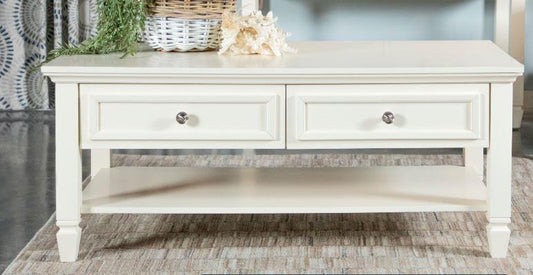 Nora - Rectangular 2-drawer Coffee Table Buttermilk
