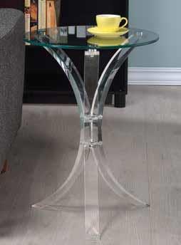 Emmett - Emmett Round Accent Table Clear