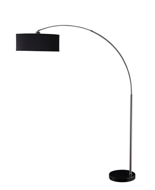 Kawke - Kawke Drum Shade Floor Lamp Black and Chrome