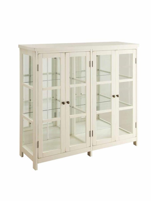 Sable - Sable 4-door Display Accent Cabinet White