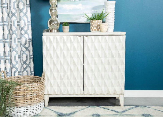 Geena - Geena Accent Cabinet with Carved Door Antique White