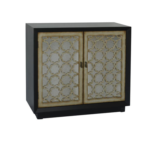 Cailean - Cailean 2-door Accent Cabinet with Lattice Pattern Black