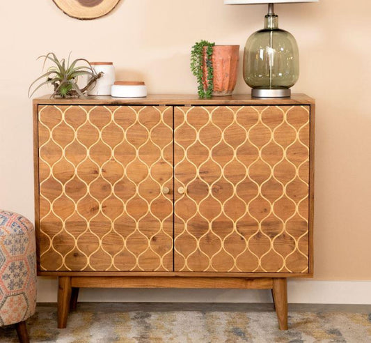 Lantana - Lantana Rectangular 2-door Accent Cabinet Natural