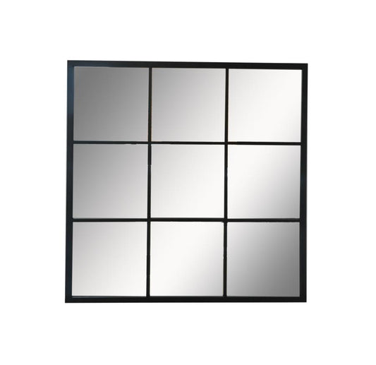 Quetzal - Quetzal Square Window Pane Wall Mirror Black