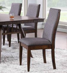 Wes - Wes Upholstered Side Chair (Set of 2) Grey and Dark Walnut