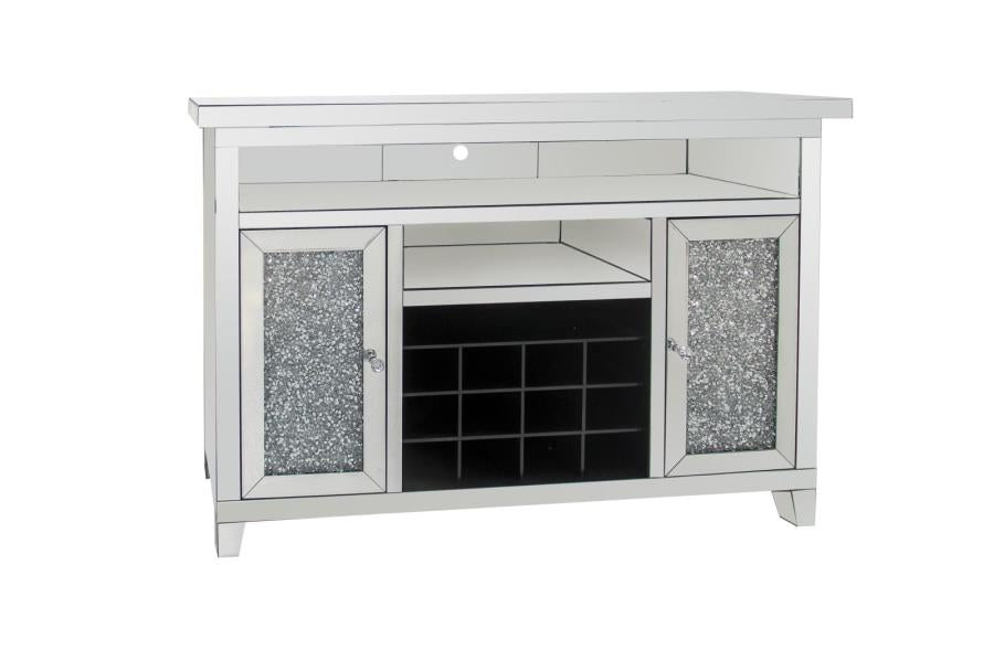 Melinda - Melinda 2-Door Wine Cabinet with Lighting Mirror