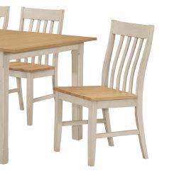 Kirby - Kirby Slat Back Side Chair (Set of 2) Natural and Rustic Off White