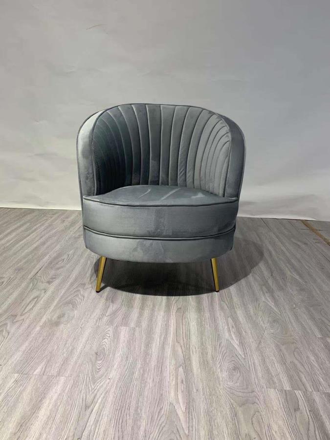 Sophia - Sophia Upholstered Chair Grey and Gold