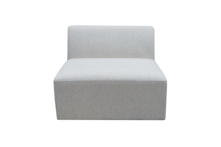 Freddie - Freddie Upholstered Tight Back Armless Chair Pearl