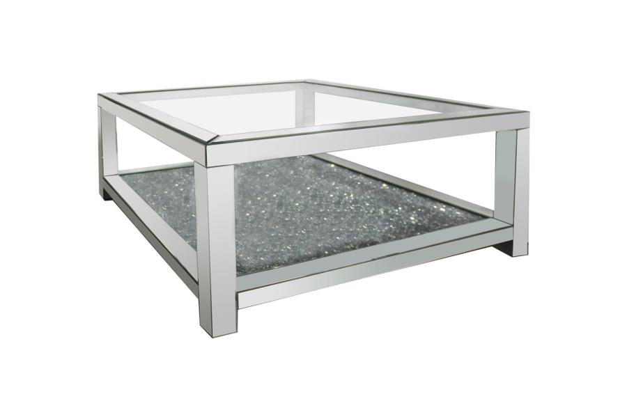 Mozzi - Mozzi Rectangular Coffee Table with Glass Top Mirror