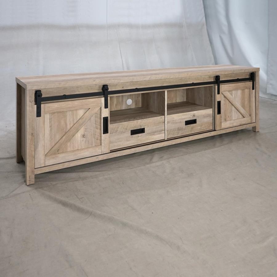 Madra - Madra Rectangular TV Console with 2 Sliding Doors