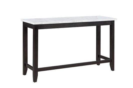 Toby - Toby Rectangular Marble Top Counter Height Table Espresso and White