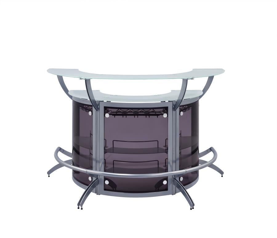 Dallas - Dallas Bar Unit Smoked and Silver (Set of 3)